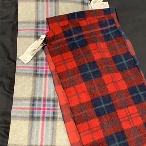 TWO Infinity Old Navy Flannel Scarves ~ NWT